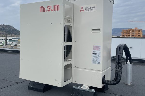 image_67145473 Mitsubishi Electric Mr. Slim outdoor heat pump unit installed on a rooftop